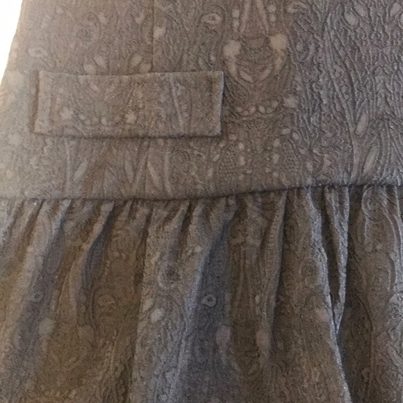NWOT Beautiful black brocade drop waist dress - Picture 4 of 8
